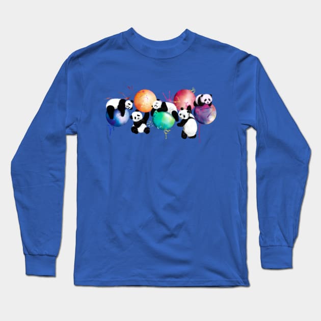 Panda Play Long Sleeve T-Shirt by Gingerlique